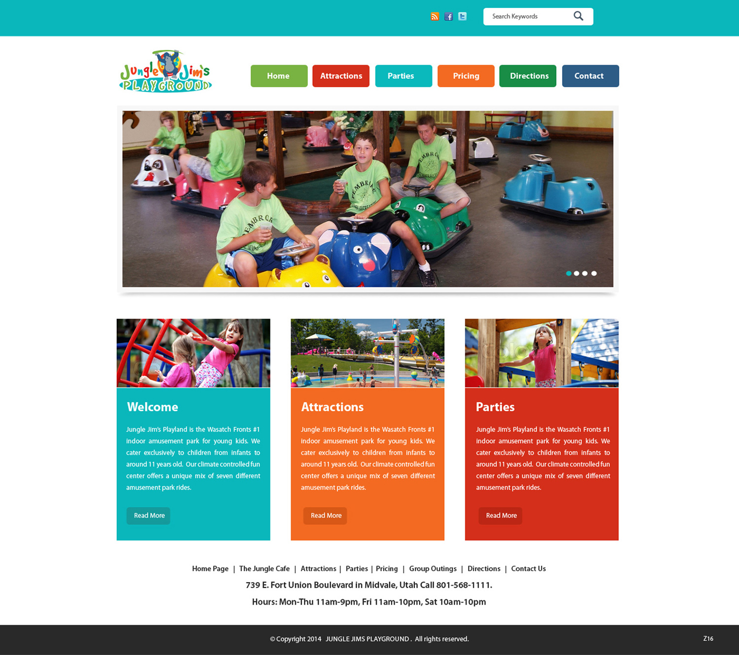 Web Design by pb for Jungle Jim''s Playland | Design #3790383