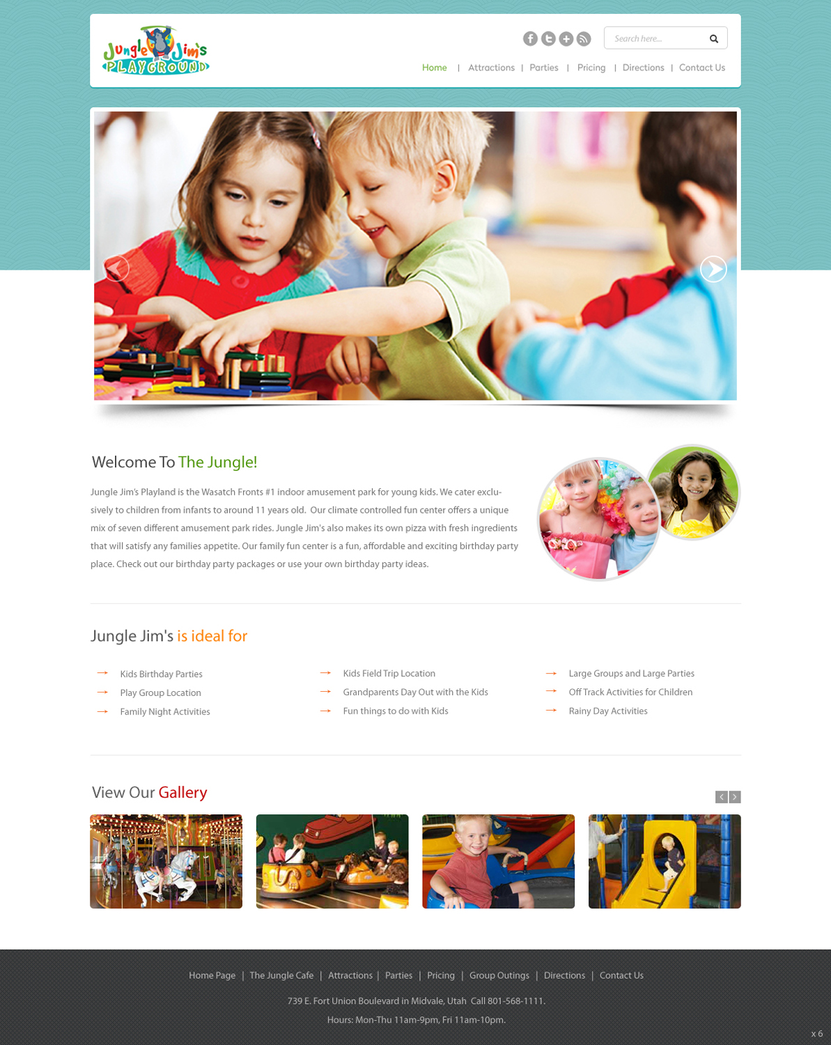 Web Design by pb for Jungle Jim''s Playland | Design #3790385
