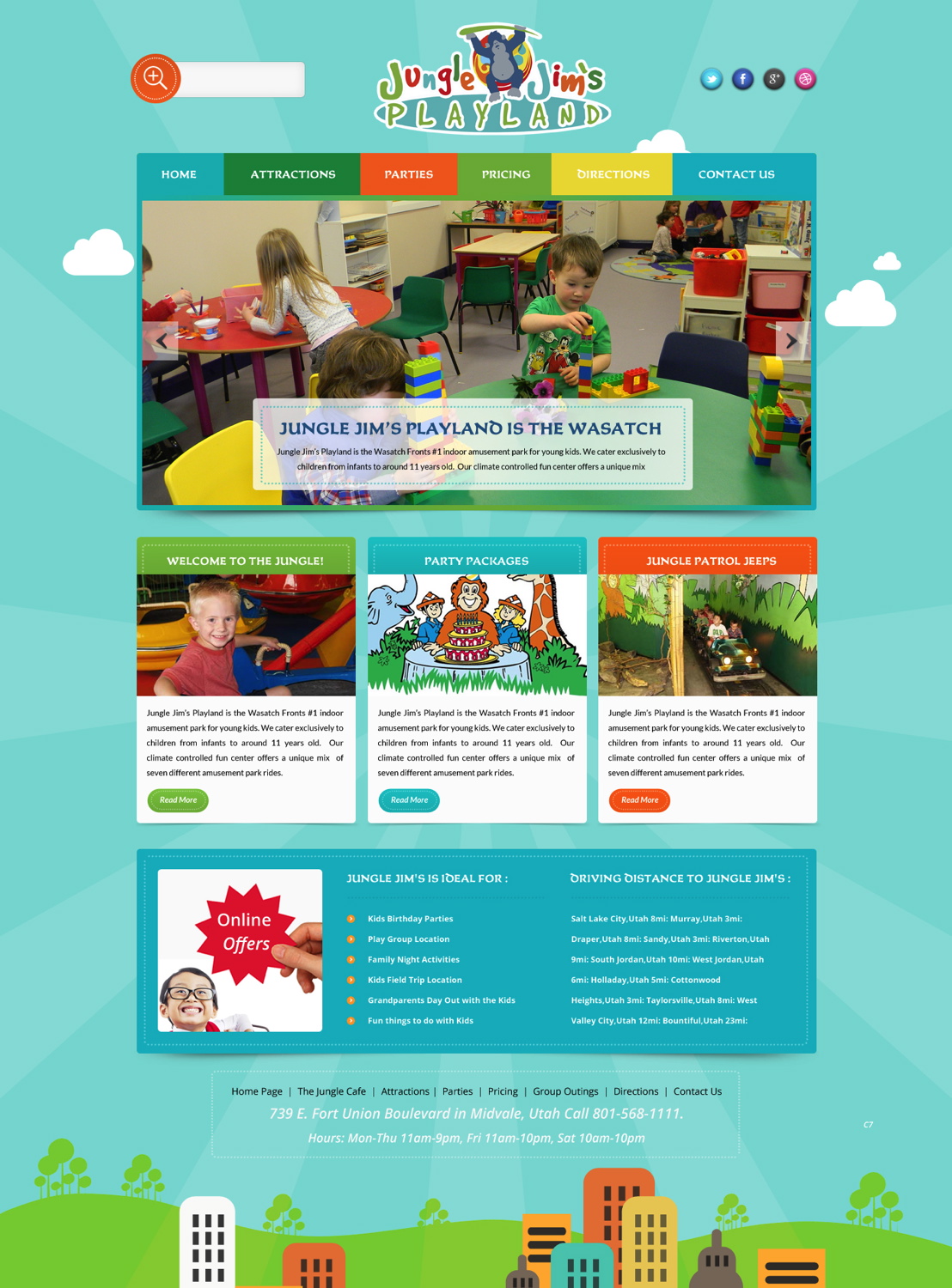Web Design by pb for Jungle Jim''s Playland | Design #3812229
