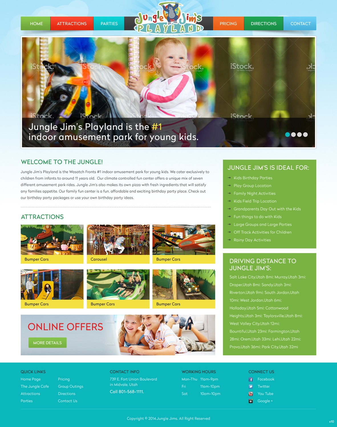 Web Design by pb for Jungle Jim''s Playland | Design #3842696