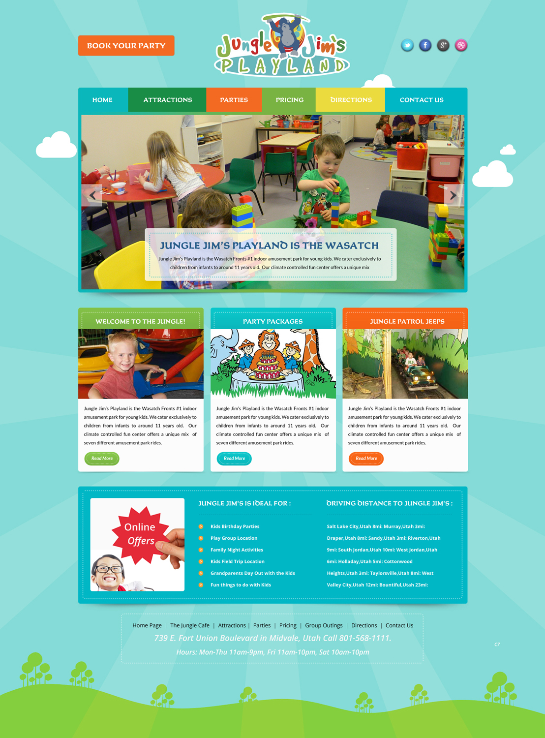 Web Design by pb for Jungle Jim''s Playland | Design #3853447