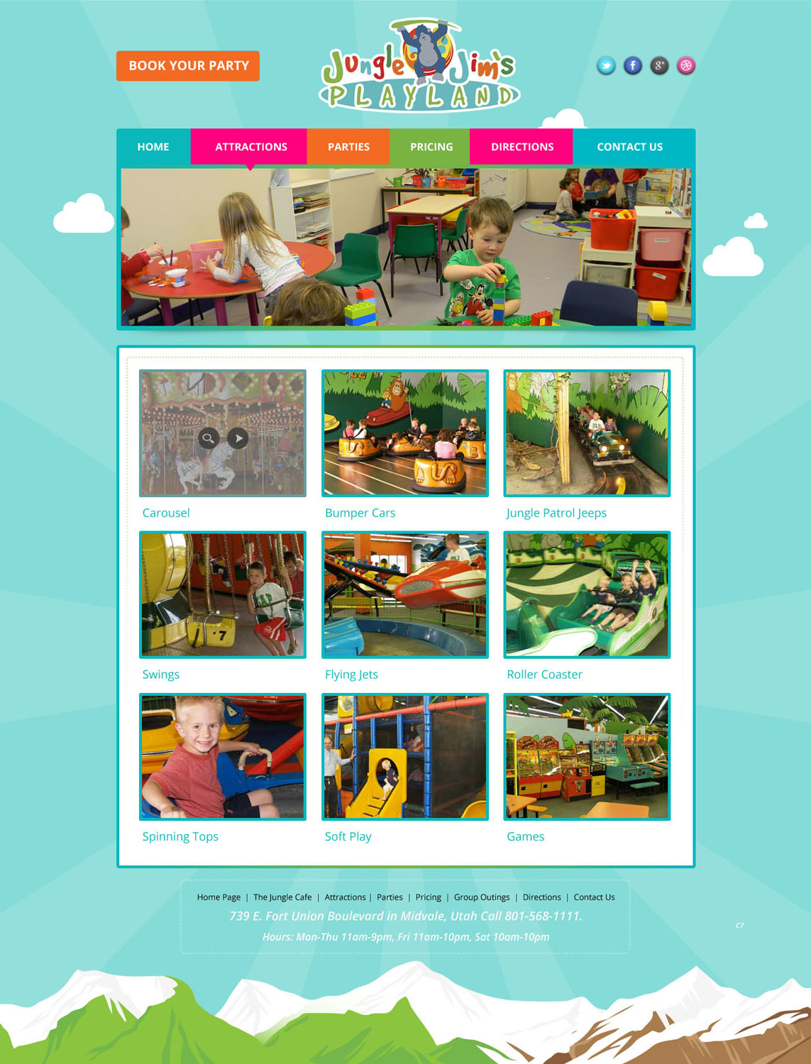 Web Design by pb for Jungle Jim''s Playland | Design #3887381