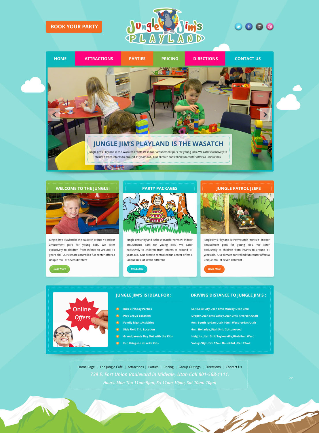 Web Design by pb for Jungle Jim''s Playland | Design #3887382
