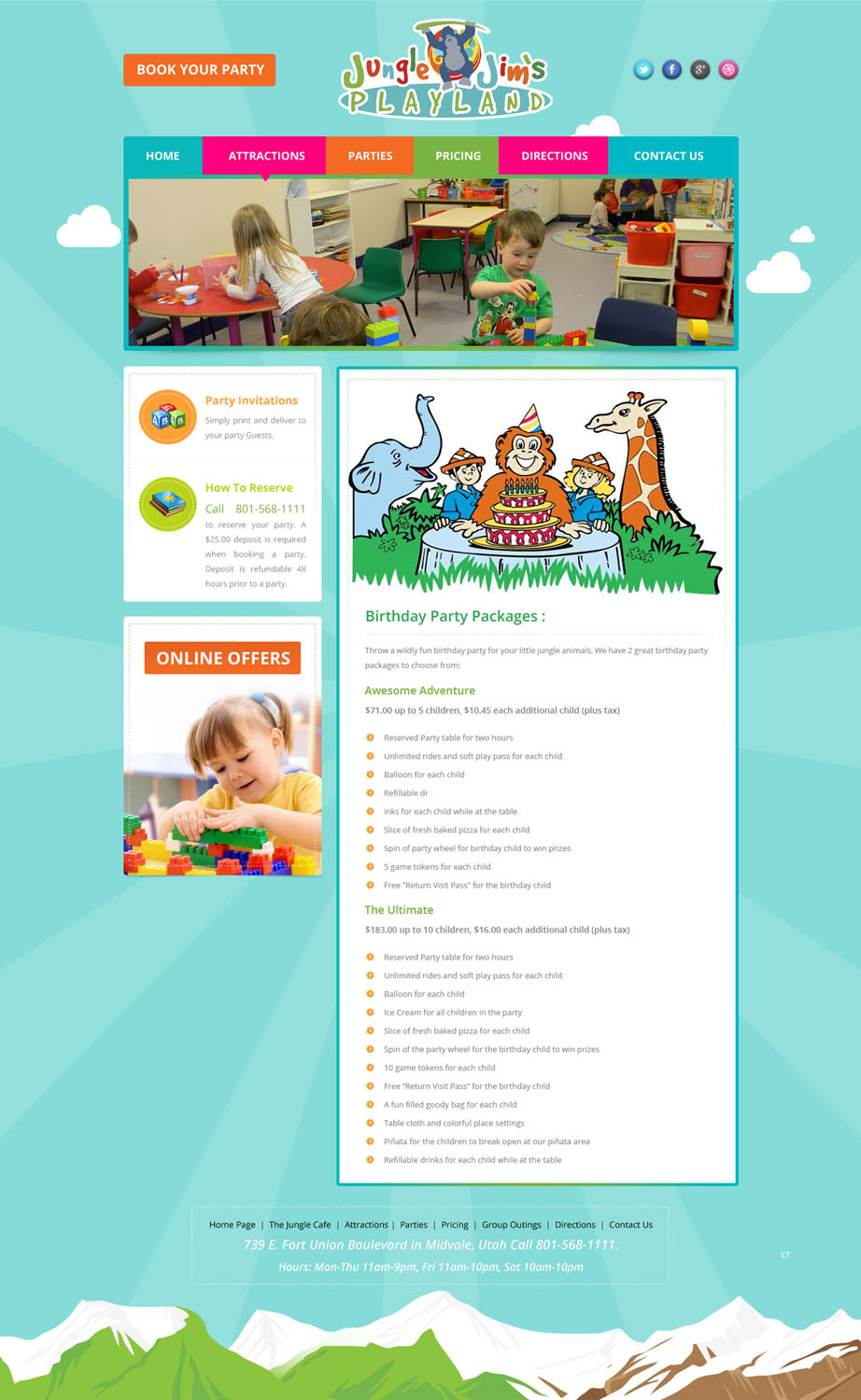 Web Design by pb for Jungle Jim''s Playland | Design #3887383