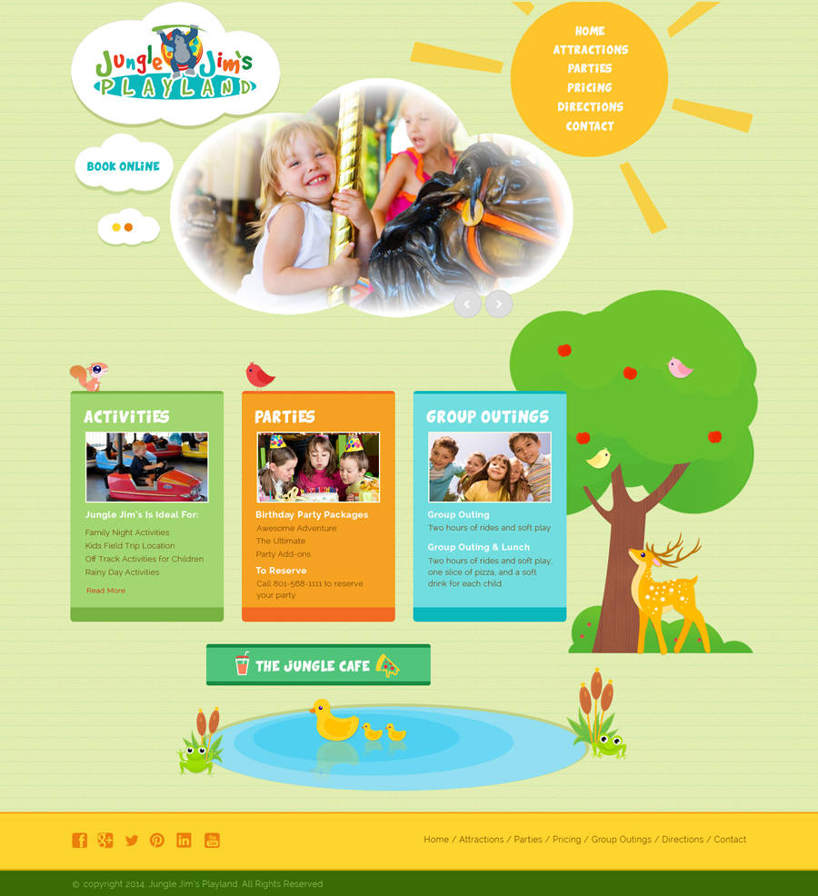 Web Design by Da Miracle for Jungle Jim''s Playland | Design #3861236