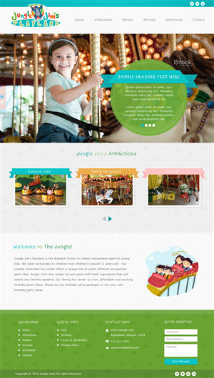 Web Design by JM for Jungle Jim''s Playland | Design: #3807052