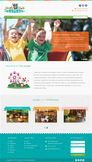 Web Design by JM for Jungle Jim''s Playland | Design: #3807595