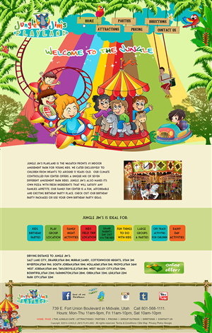Web Design by Juni for Jungle Jim''s Playland | Design: #3857177