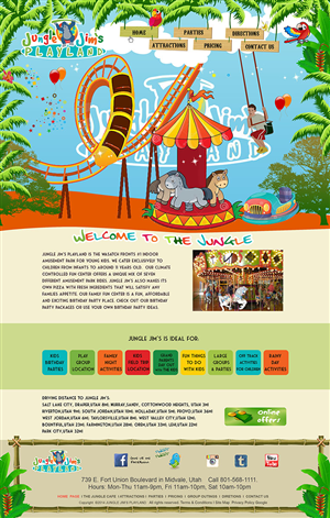 Web Design by Juni for Jungle Jim''s Playland | Design: #3859667