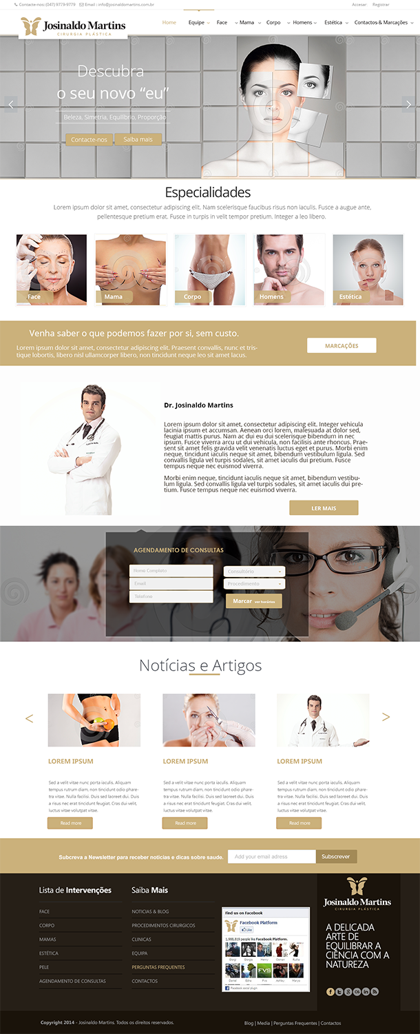 Diseño Web por PauloF para Josinaldo Martins - Cirurgia Plastica | Diseño #3802693