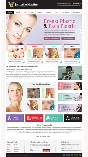 Web Design by Creative Usha for Josinaldo Martins - Cirurgia Plastica | Design: #3806212