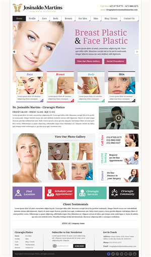 Web Design par Creative Usha pour Josinaldo Martins - Cirurgia Plastica | Design #3806216