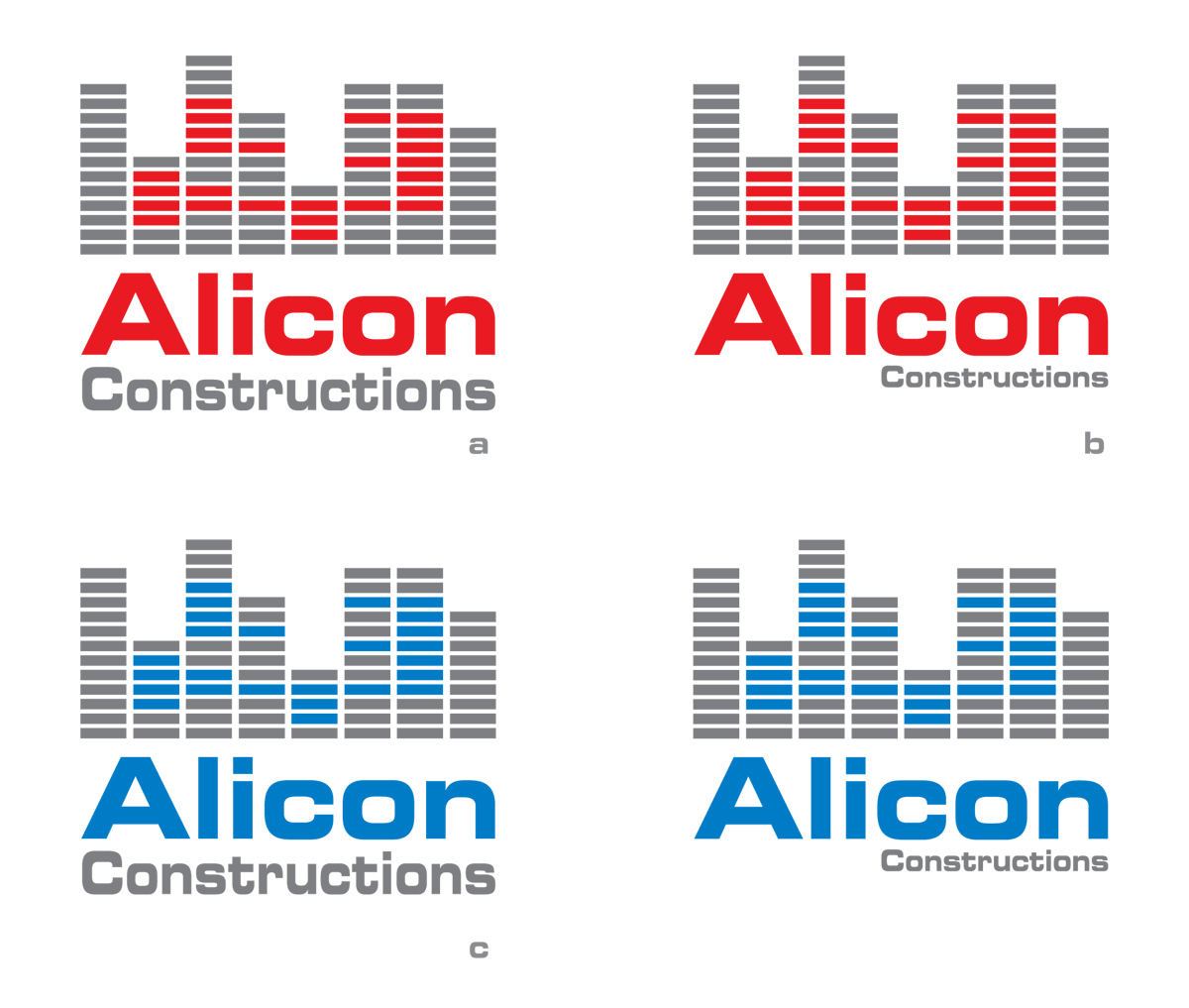 Logo Design by Halfull Media for Alicon Constructions Pty Ltd | Design #119701