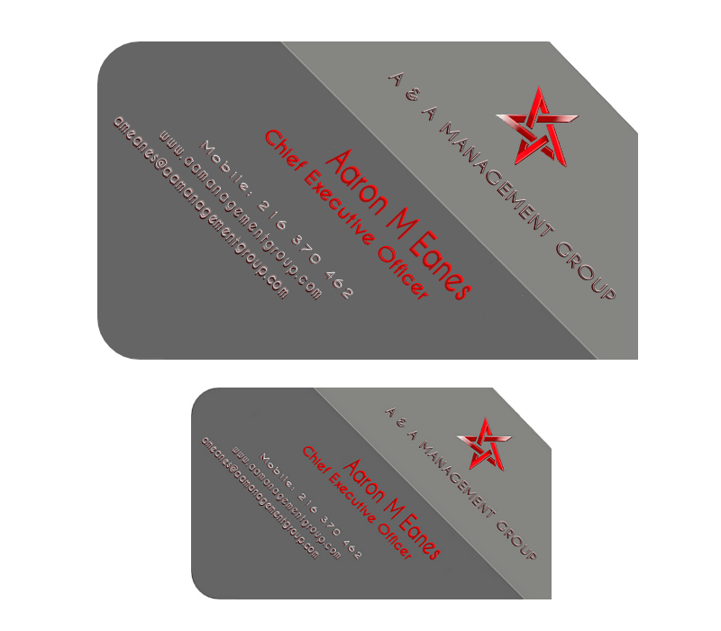 Business Card Design by GrafiXotiX Studio of Design for A&A Management Group LLC | Design #1005986