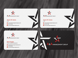 Business Card Design by diRtY.EMM for A&A Management Group LLC | Design: #1002333