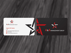 Business Card Design by diRtY.EMM for A&A Management Group LLC | Design: #995663