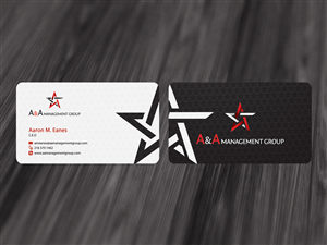 Business Card Design by diRtY.EMM for A&A Management Group LLC | Design: #998819