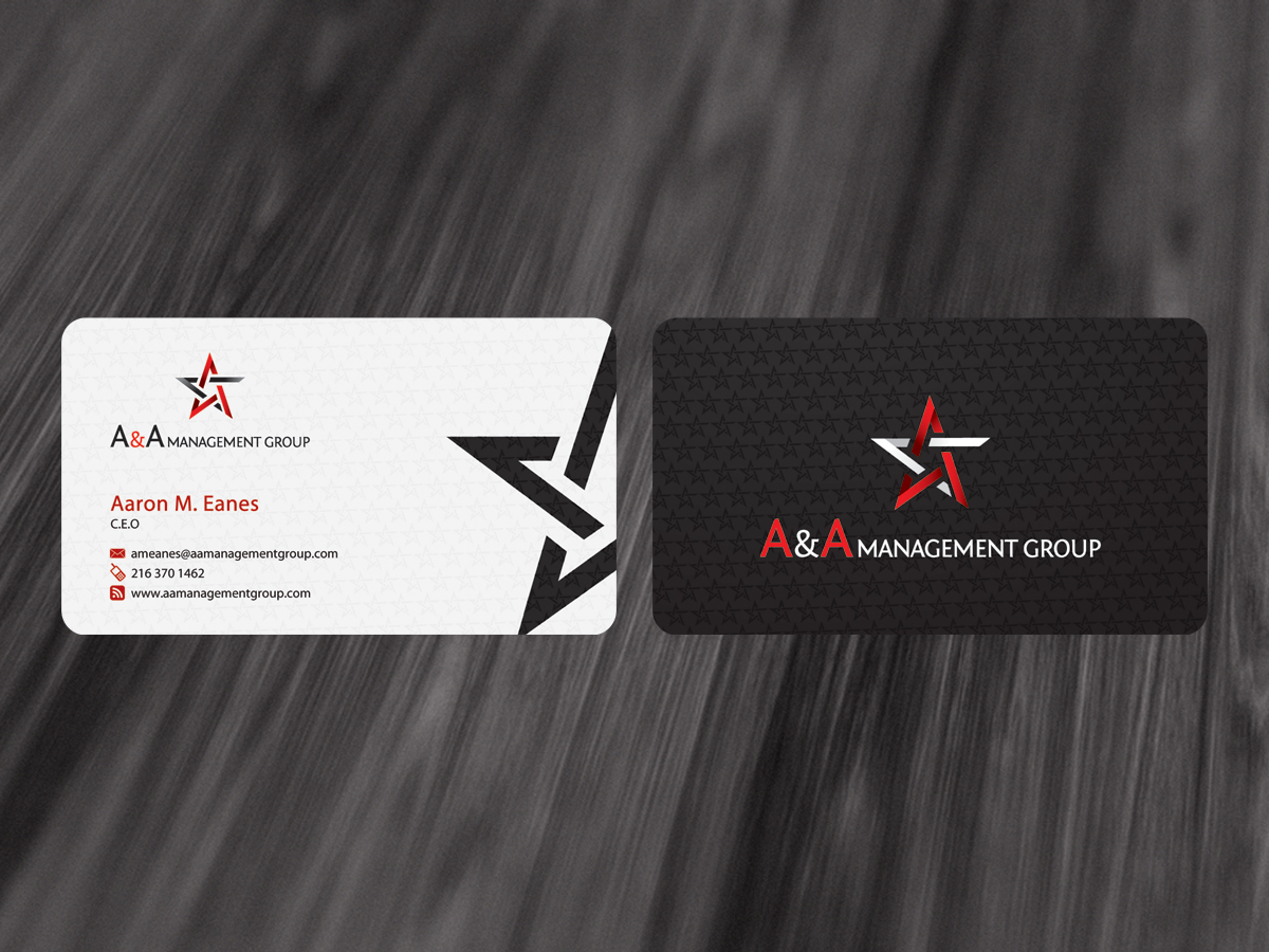 Business Card Design by diRtY.EMM for A&A Management Group LLC | Design #998820