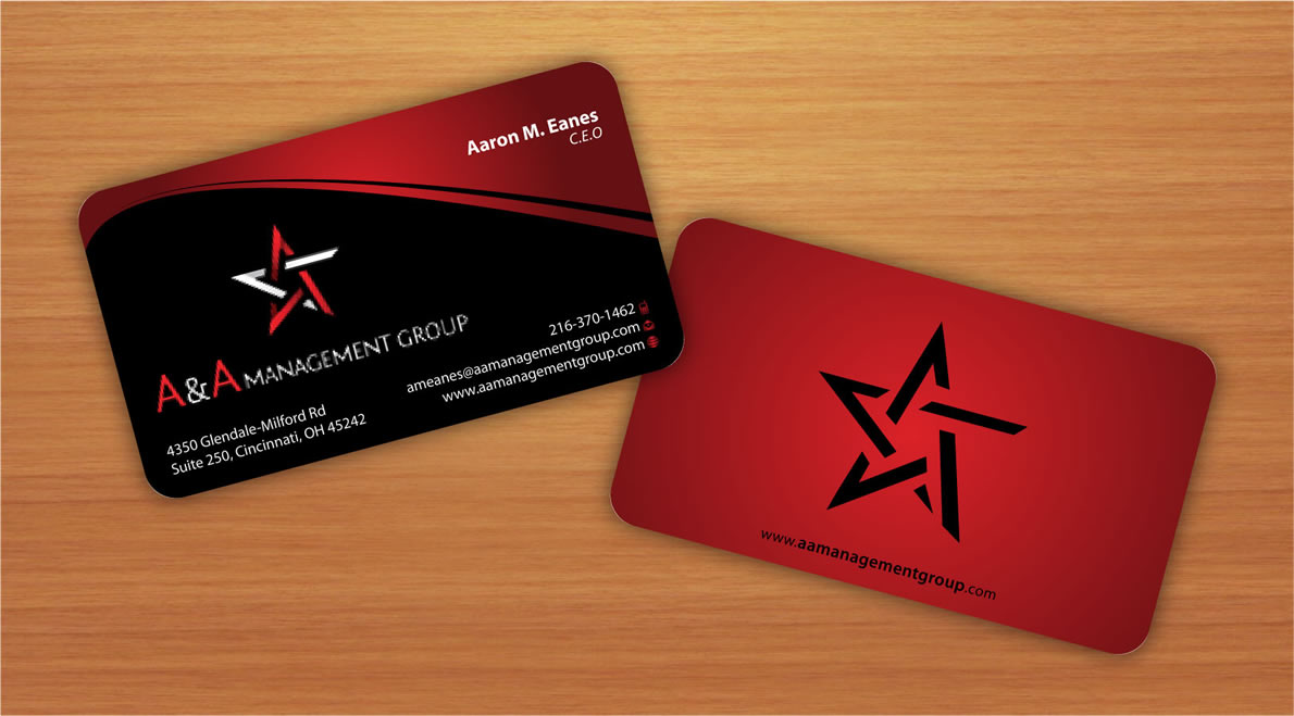 Business Card Design by Sbss for A&A Management Group LLC | Design #997414
