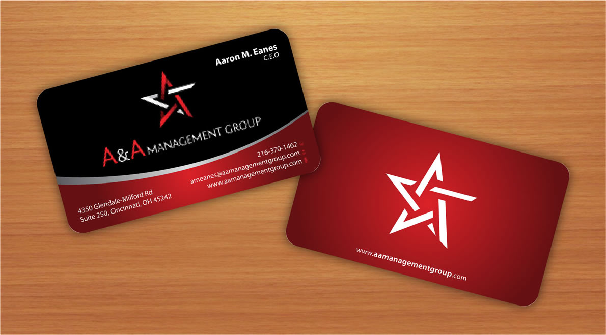 Business Card Design by Sbss for A&A Management Group LLC | Design #997419