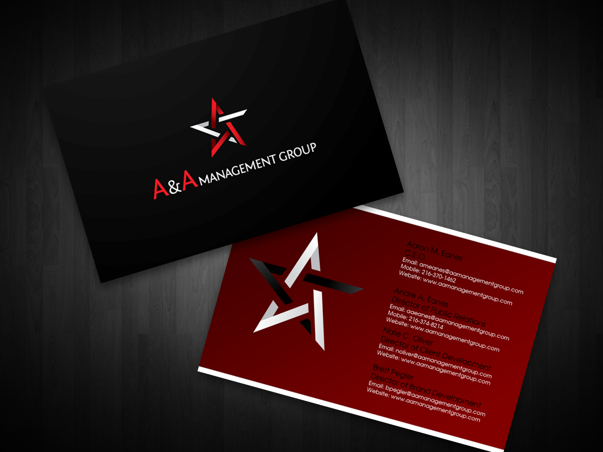 Diseño de Tarjeta de Presentación por Straw Hat para A&A Management Group LLC | Diseño #1001721