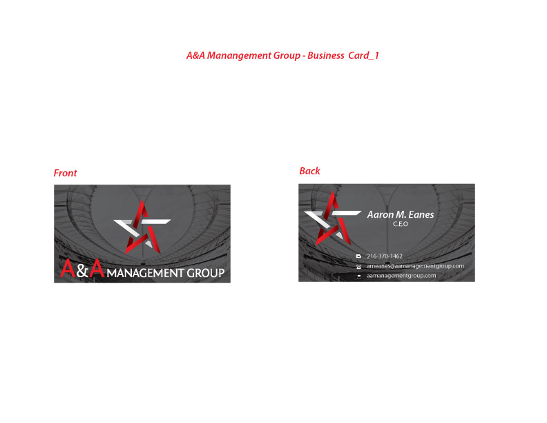 Business Card Design by acDesign for A&A Management Group LLC | Design #1004140