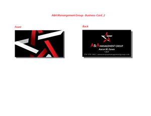 Business Card Design by acDesign for A&A Management Group LLC | Design #1005024