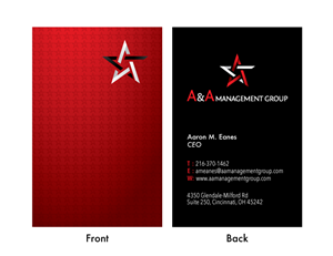 Business Card Design by cre8tivemike for A&A Management Group LLC | Design: #1003783