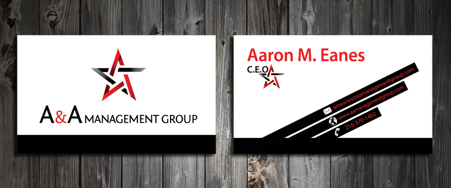 Business Card Design by SmartStyle for A&A Management Group LLC | Design #998191