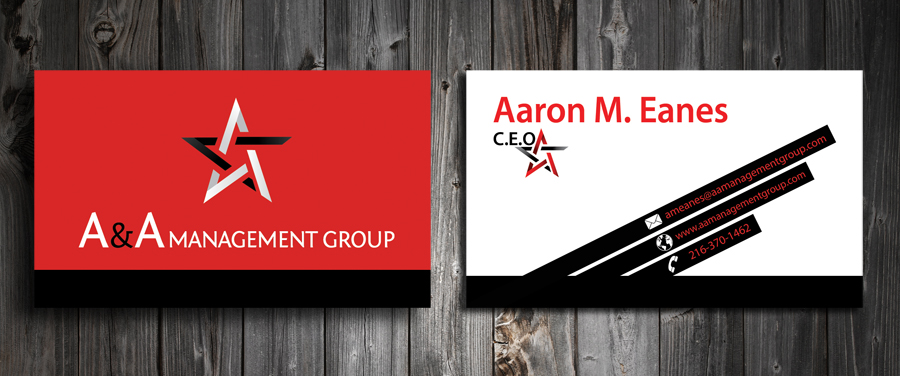 Business Card Design by SmartStyle for A&A Management Group LLC | Design #998288