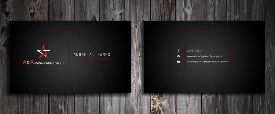 Business Card Design by SmartStyle for A&A Management Group LLC | Design #998352