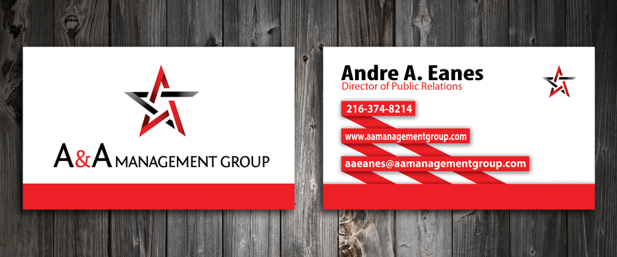 Visitenkarten-Design von SmartStyle für A&A Management Group LLC | Design #998423