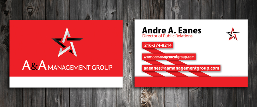 Business Card Design by SmartStyle for A&A Management Group LLC | Design #998473