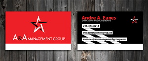 Business Card Design by SmartStyle for A&A Management Group LLC | Design: #998478