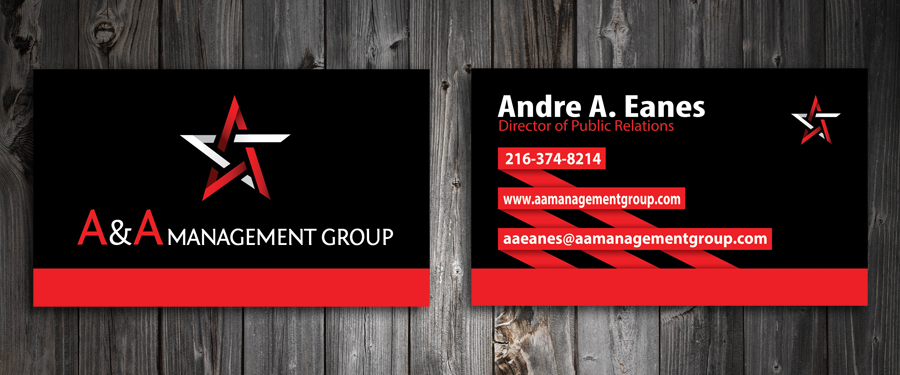 Business Card Design by SmartStyle for A&A Management Group LLC | Design #998502