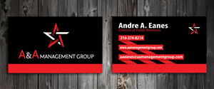 Business Card Design by SmartStyle for A&A Management Group LLC | Design: #998502