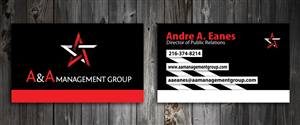 Business Card Design by SmartStyle for A&A Management Group LLC | Design: #998511