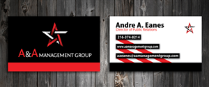 Business Card Design by SmartStyle for A&A Management Group LLC | Design: #998522
