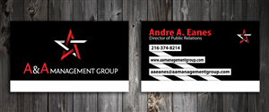 Business Card Design by SmartStyle for A&A Management Group LLC | Design: #998535