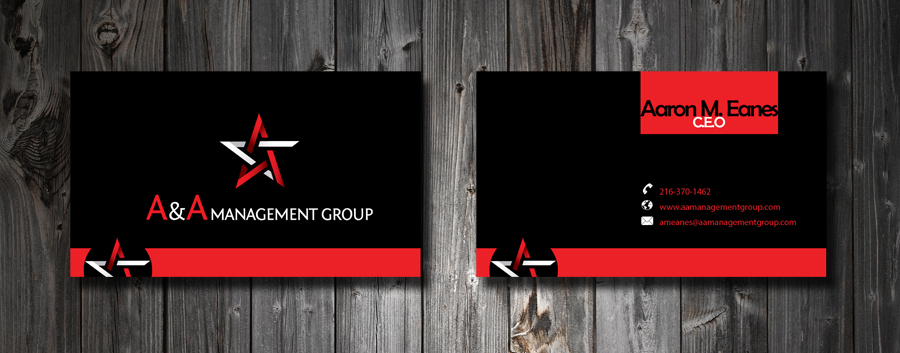 Business Card Design by SmartStyle for A&A Management Group LLC | Design #998767