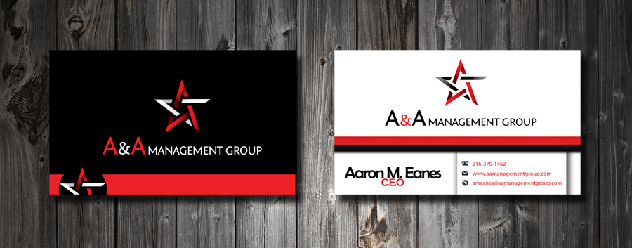 Business Card Design by SmartStyle for A&A Management Group LLC | Design #998769
