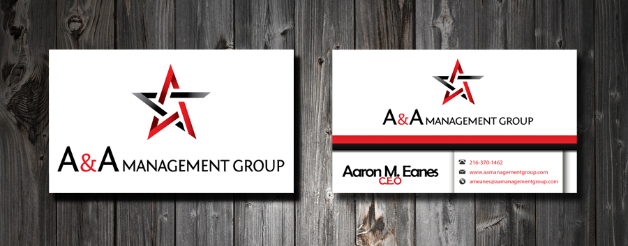 Business Card Design by SmartStyle for A&A Management Group LLC | Design #998776