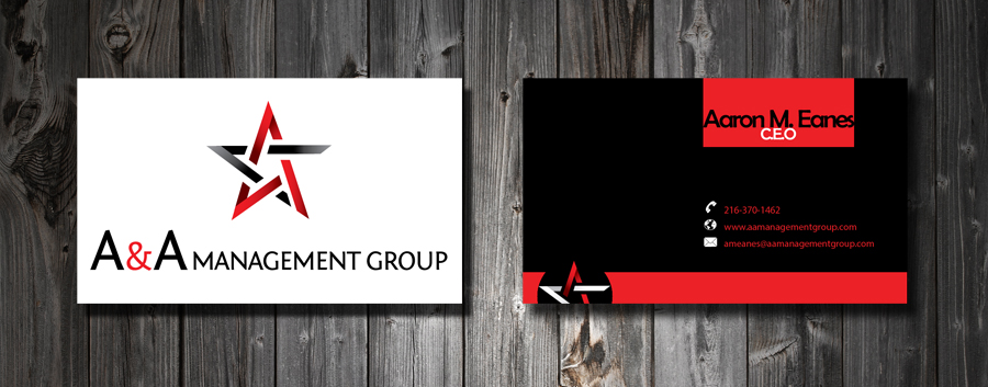 Business Card Design by SmartStyle for A&A Management Group LLC | Design #998778
