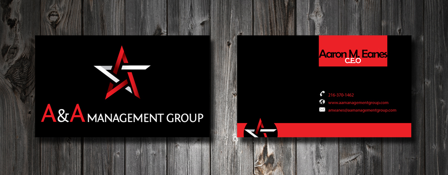 Business Card Design by SmartStyle for A&A Management Group LLC | Design #998780