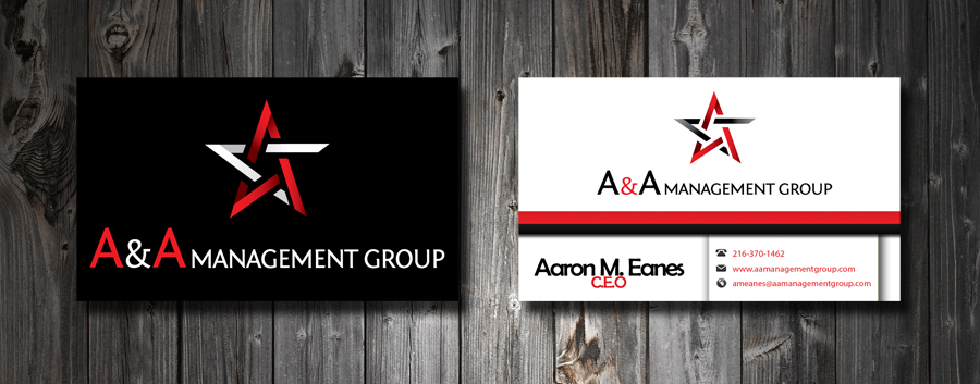 Business Card Design by SmartStyle for A&A Management Group LLC | Design #998781