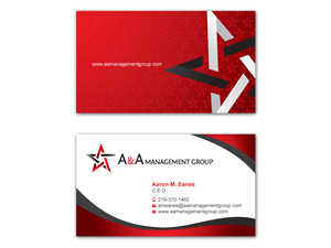 Business Card Design by MDesign for A&A Management Group LLC | Design: #1003039