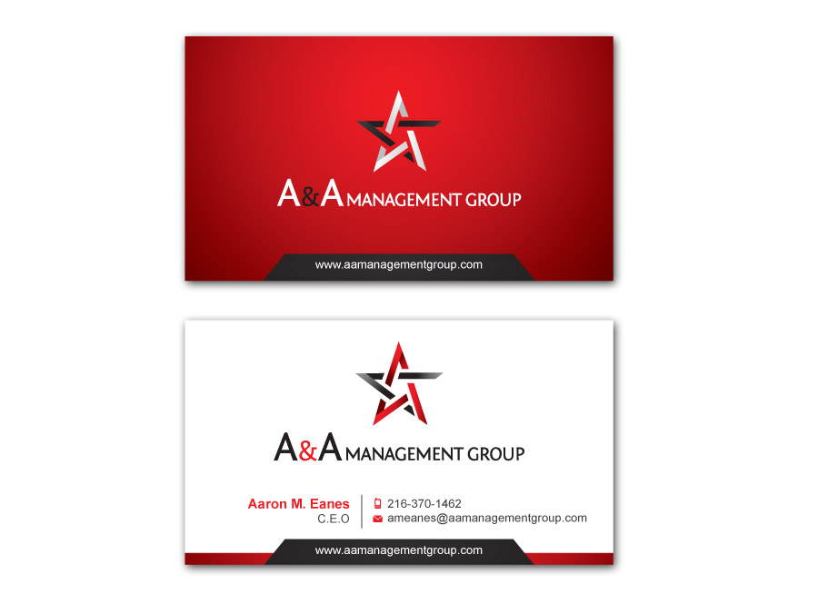 Business Card Design by MDesign for A&A Management Group LLC | Design #1005442