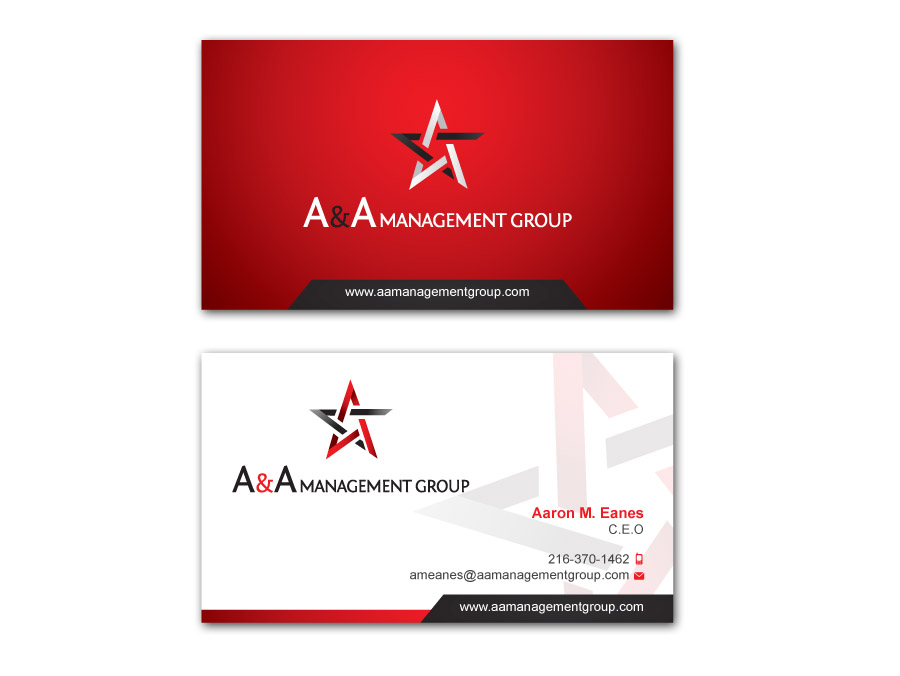 Business Card Design by MDesign for A&A Management Group LLC | Design #1005444