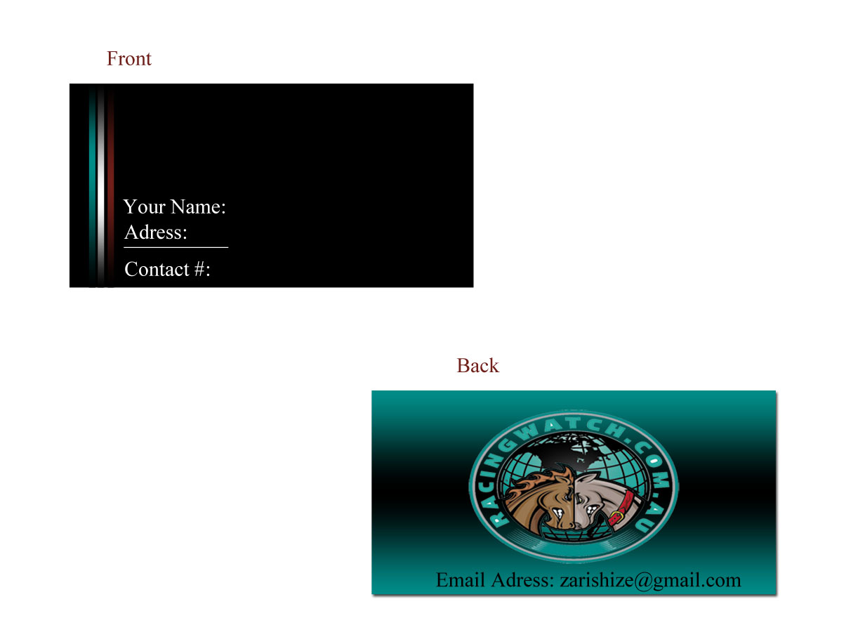 Business Card Design by Zarishize for this project | Design #1003692