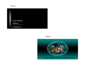 Business Card Design by Zarishize for this project | Design: #1003692